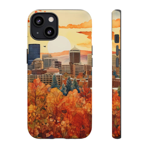 An Urban Autumn Overlook - Impact Resistant Phone Case iPhone 13 Matte